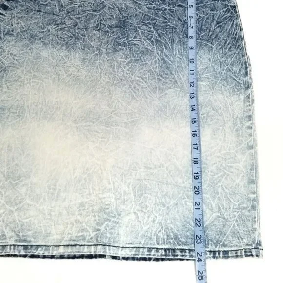 Fashion Nova Pencil Skirt Womens Size1X Stretch Acid Wash Mini Length NEW - Picture 12 of 12